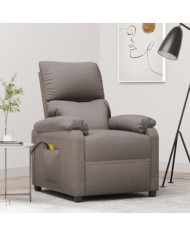 Fauteuil électrique de massage Taupe Tissu | Mobilier & Déco