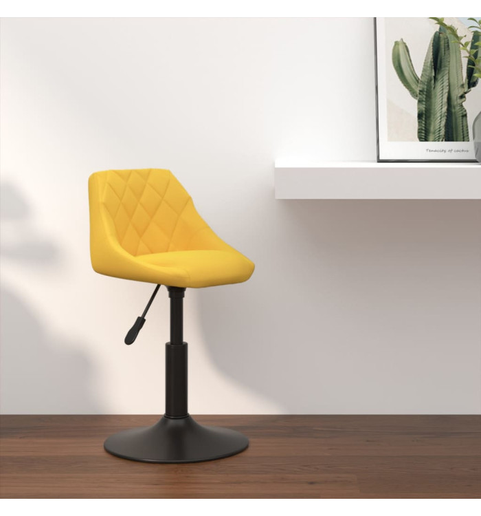 Tabouret de bar Jaune moutarde Velours | Mobilier & Déco