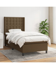 Sommier à lattes de lit avec matelas Marron foncé 80x200 cm | Mobilier & Déco