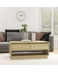 Table basse Chêne sonoma 102,5x55x44 cm Bois d'ingénierie | Mobilier & Déco