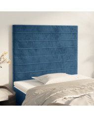 Têtes de lit 2 pcs Bleu foncé 80x5x78/88 cm Velours | Mobilier & Déco