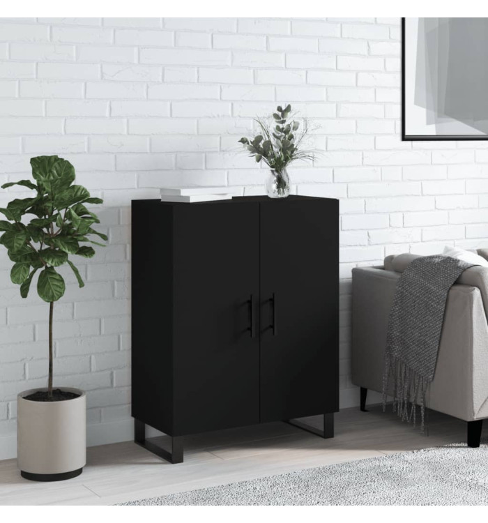 Buffet noir 69,5x34x90 cm bois d'ingénierie | Mobilier & Déco