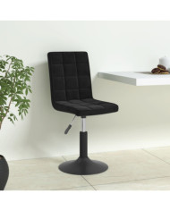 Chaises pivotantes à manger lot de 6 noir velours | Mobilier & Déco