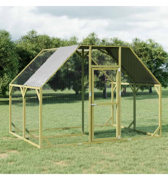 Poulailler 268x200x190 cm Bois de pin massif imprégné | Mobilier & Déco