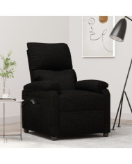 Fauteuil inclinable électrique Noir Tissu | Mobilier & Déco