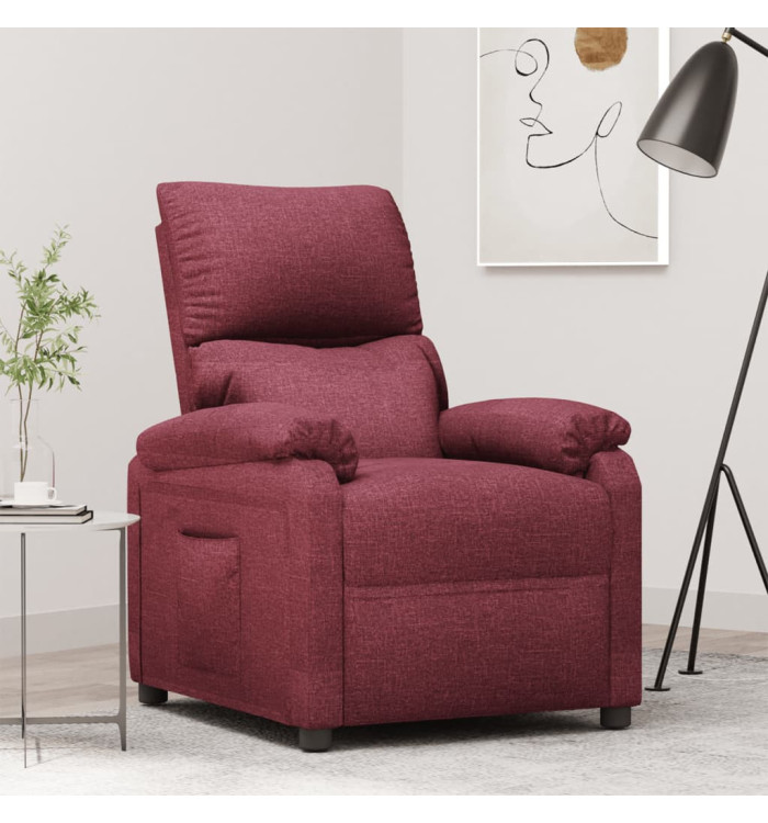Fauteuil inclinable Rouge bordeaux Tissu | Mobilier & Déco