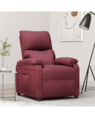 Fauteuil inclinable Rouge bordeaux Tissu | Mobilier & Déco
