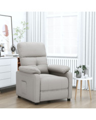 Fauteuil inclinable Taupe Tissu | Mobilier & Déco
