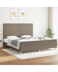 Cadre de lit sans matelas taupe 180x200 cm tissu | Mobilier & Déco