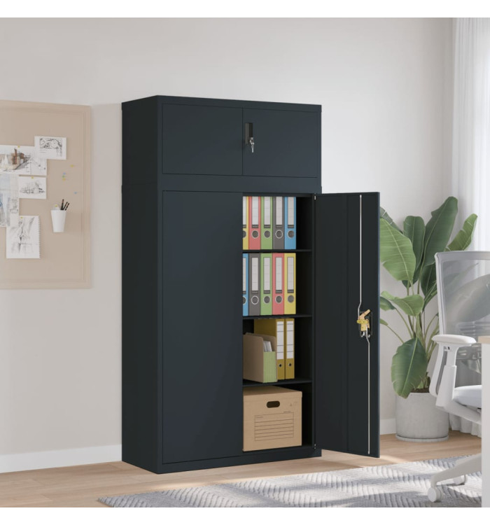 Classeur anthracite 90x40x180 cm Acier | Mobilier & Déco