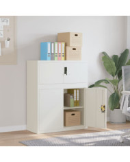 Classeur blanc 90x40x110 cm acier | Mobilier & Déco