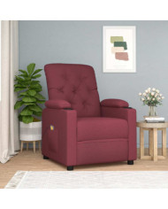 Fauteuil de massage Rouge bordeaux Tissu | Mobilier & Déco