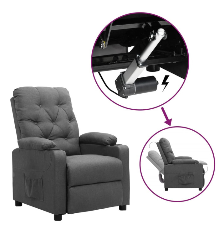 Fauteuil Gris clair Tissu | Mobilier & Déco