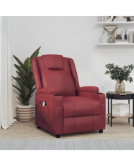Fauteuil Rouge bordeaux Similicuir | Mobilier & Déco
