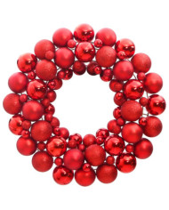 Couronne de Noël rouge 45 cm polystyrène | Mobilier & Déco