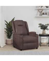 Fauteuil inclinable Marron Similicuir | Mobilier & Déco