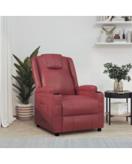 Fauteuil inclinable Rouge bordeaux Similicuir | Mobilier & Déco
