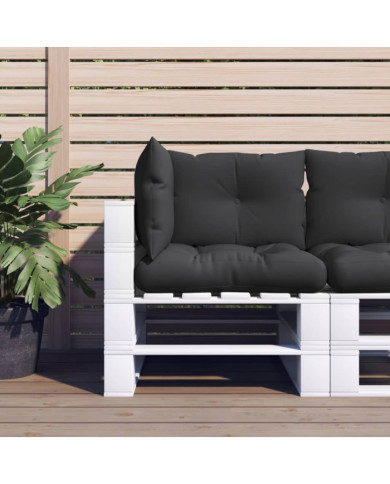 Coussins de palette lot de 3 noir tissu | Mobilier & Déco