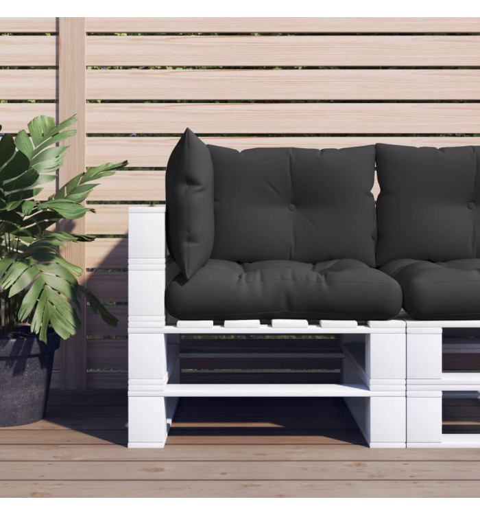 Coussins de palette lot de 3 noir tissu | Mobilier & Déco