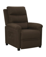Fauteuil inclinable Marron foncé Tissu | Mobilier & Déco