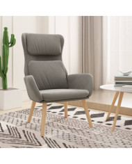 Chaise de relaxation Gris clair Velours | Mobilier & Déco
