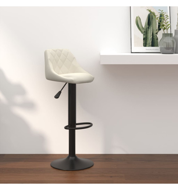 Tabouret de bar Crème Velours | Mobilier & Déco