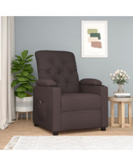 Fauteuil inclinable électrique Marron foncé Tissu | Mobilier & Déco