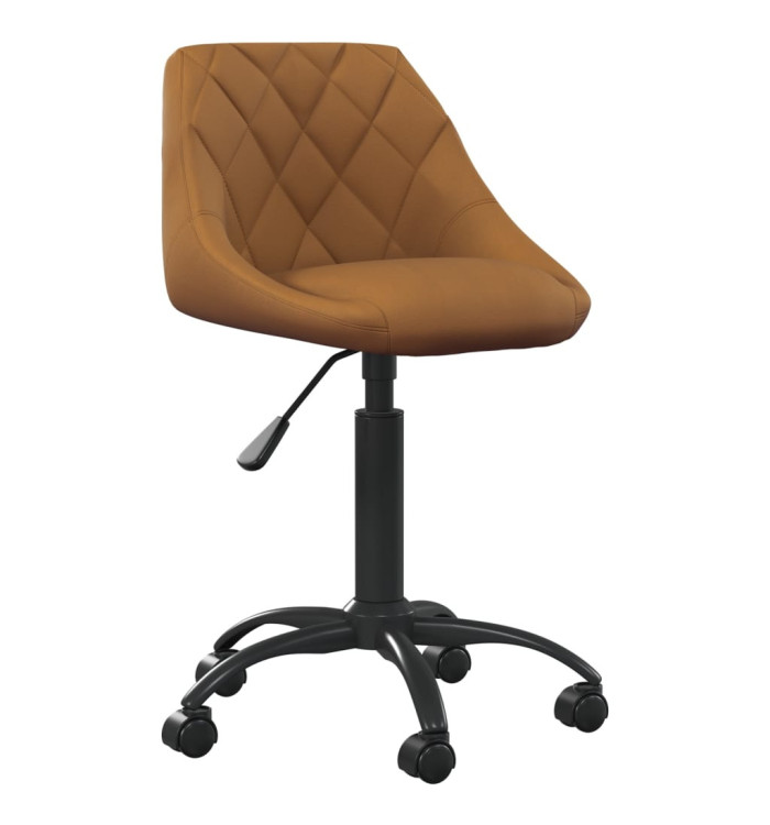 Chaise de bureau Marron Velours | Mobilier & Déco