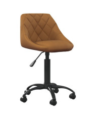 Chaise de bureau Marron Velours | Mobilier & Déco