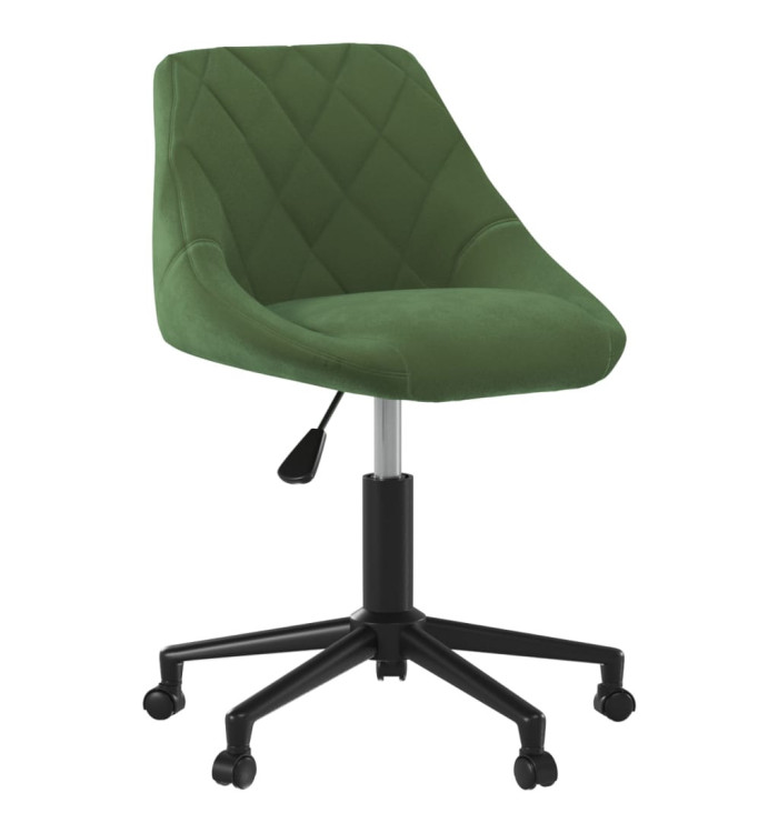 Chaise pivotante de salle à manger Vert foncé Velours | Mobilier & Déco