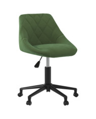 Chaise pivotante de salle à manger Vert foncé Velours | Mobilier & Déco