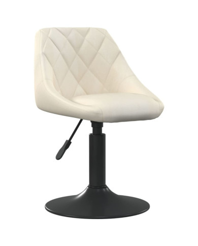 Chaise de salle à manger Crème Velours | Mobilier & Déco