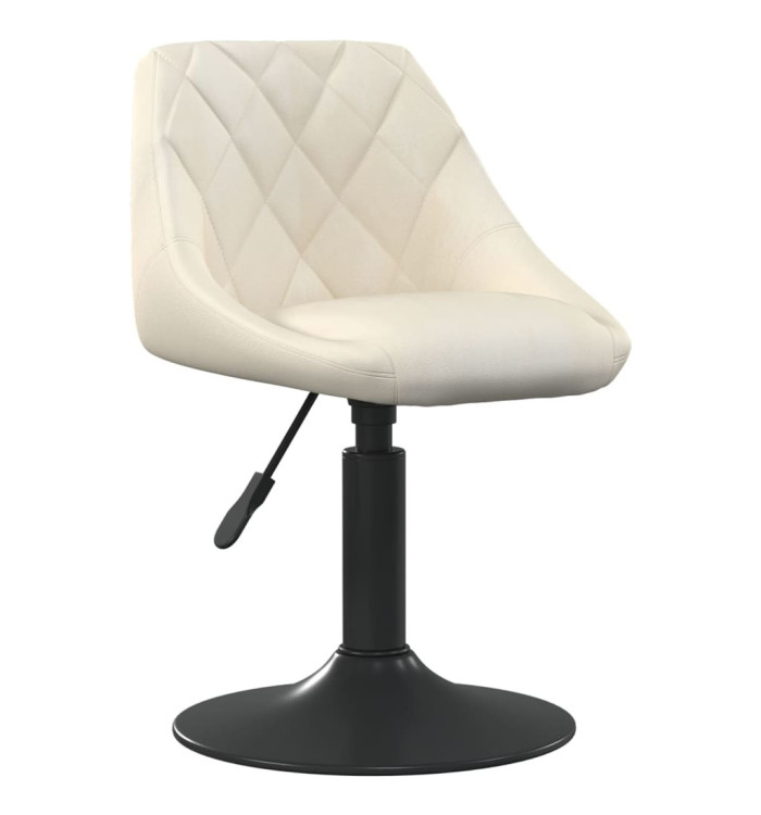 Chaise de salle à manger Crème Velours | Mobilier & Déco