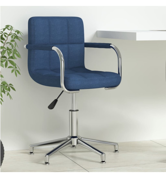 Chaise pivotante de bureau Bleu Tissu | Mobilier & Déco