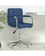 Chaise pivotante de bureau Bleu Tissu | Mobilier & Déco