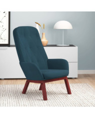 Chaise de relaxation Bleu Velours | Mobilier & Déco