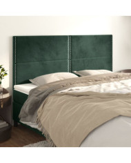 Têtes de lit 4 pcs Vert foncé 80x5x78/88 cm Velours | Mobilier & Déco