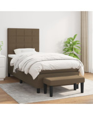 Sommier à lattes de lit avec matelas Marron foncé 80x200 cm | Mobilier & Déco