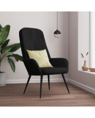 Chaise de relaxation Noir Velours | Mobilier & Déco