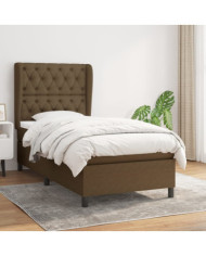 Sommier à lattes de lit avec matelas Marron foncé 80x200 cm | Mobilier & Déco