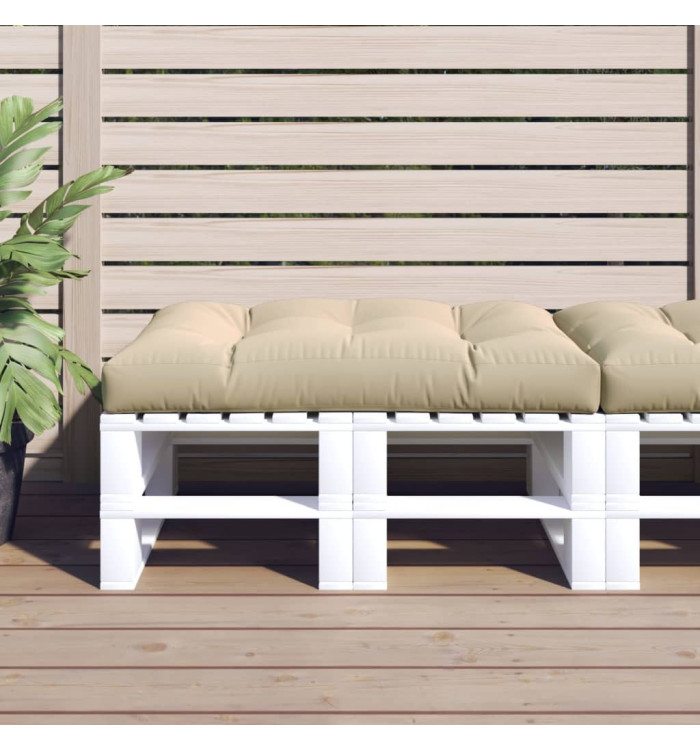 Coussin de palette beige 120x80x12 cm tissu | Mobilier & Déco