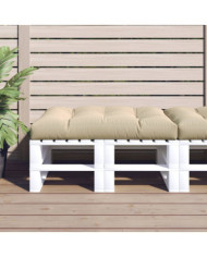 Coussin de palette beige 120x80x12 cm tissu | Mobilier & Déco