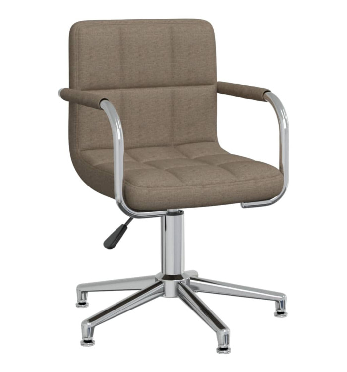 Chaise pivotante de salle à manger Taupe Tissu | Mobilier & Déco