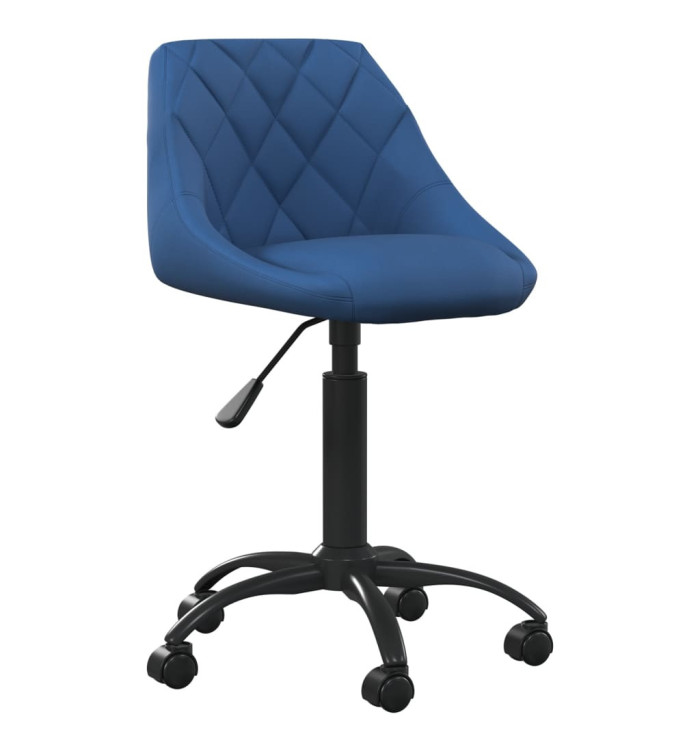 Chaise de bureau Bleu Velours | Mobilier & Déco