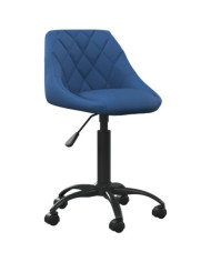 Chaise de bureau Bleu Velours | Mobilier & Déco