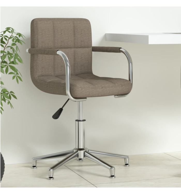 Chaise pivotante de bureau Taupe Tissu | Mobilier & Déco