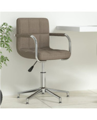 Chaise pivotante de bureau Taupe Tissu | Mobilier & Déco
