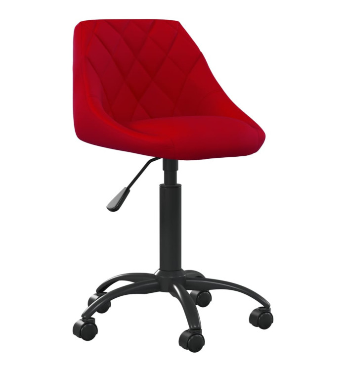 Chaise de bureau Rouge bordeaux Velours | Mobilier & Déco