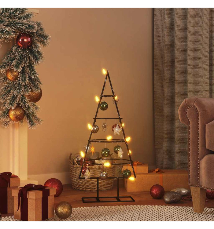 Arbre de Noël en métal pour décoration noir 60 cm | Mobilier & Déco