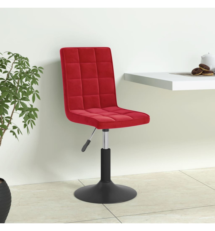 Chaises à manger pivotantes lot de 4 rouge bordeaux velours | Mobilier & Déco